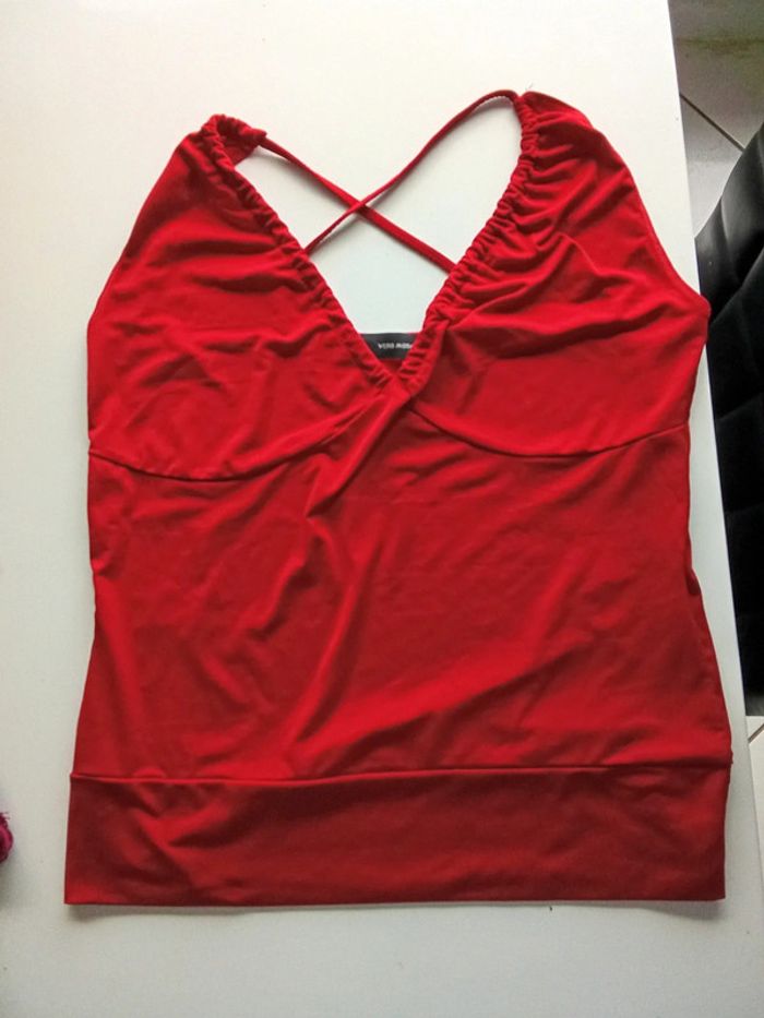 Top femme rouge L