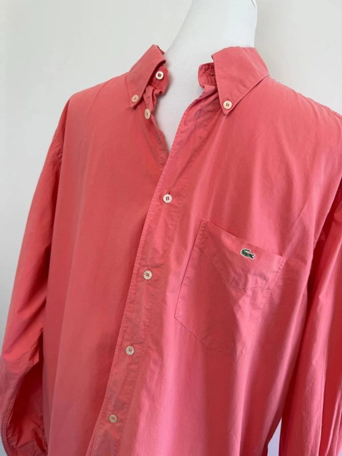 Magnifique chemise Lacoste Devanley homme unie corail taille 43 soit L-XL - photo numéro 3