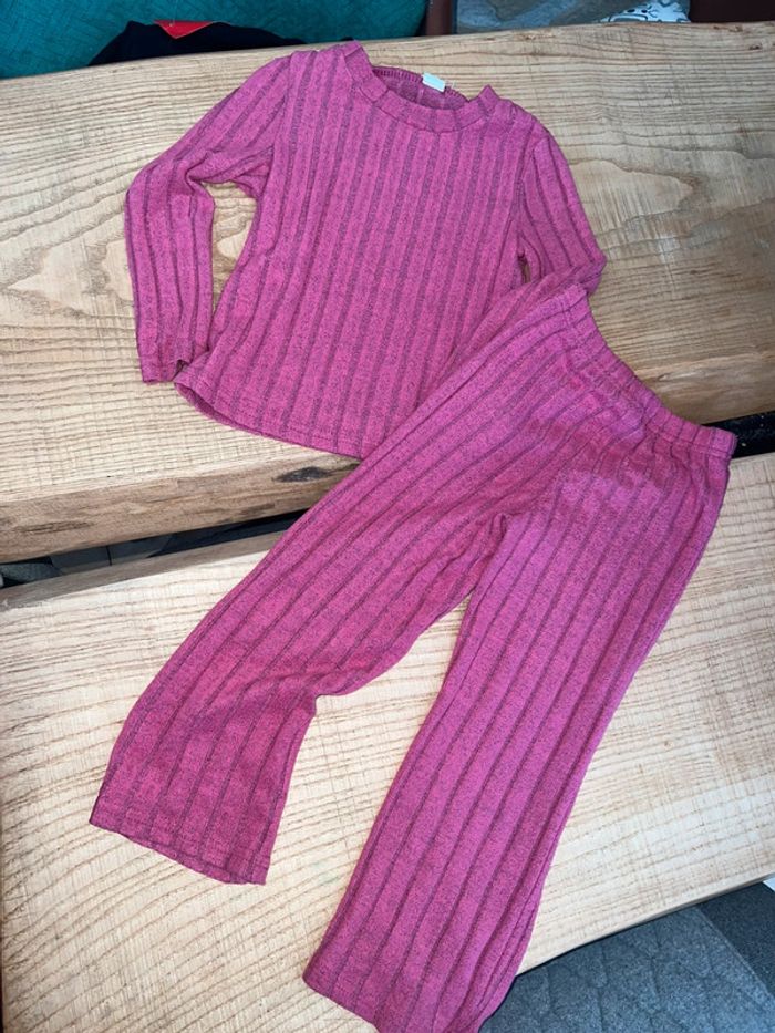 Ensemble shein 4 ans pattes deph large boocut flare fille pull pantalon - photo numéro 4