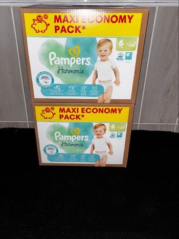 Lot De 2 Maxi-Pack De 62 Couches Pampers Harmonie Taille:6.