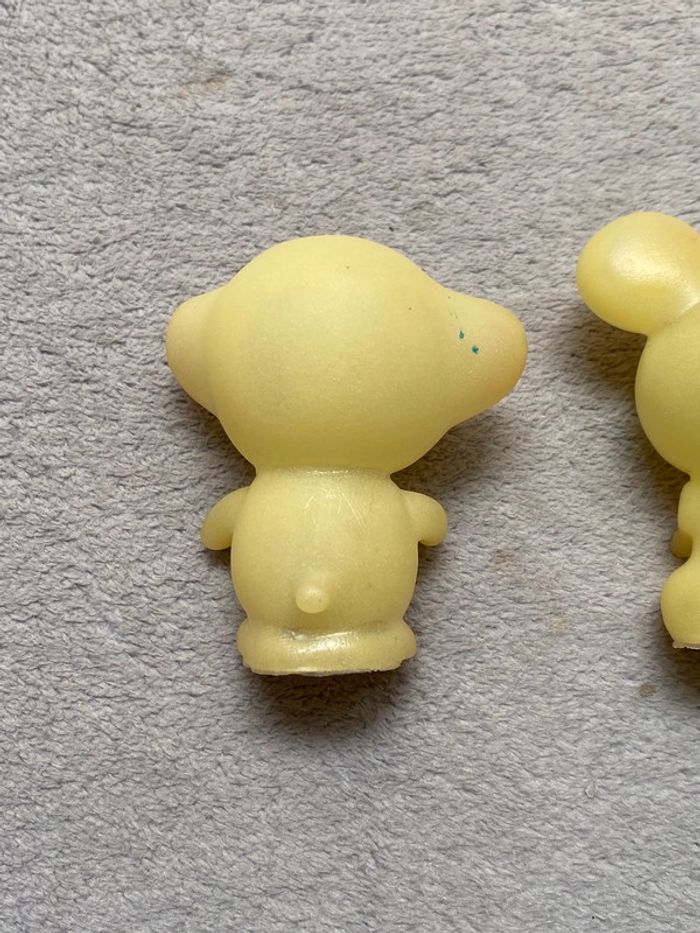 Lot de 2 anciennes figurines vintage luminou éléphant et lapin - photo numéro 5