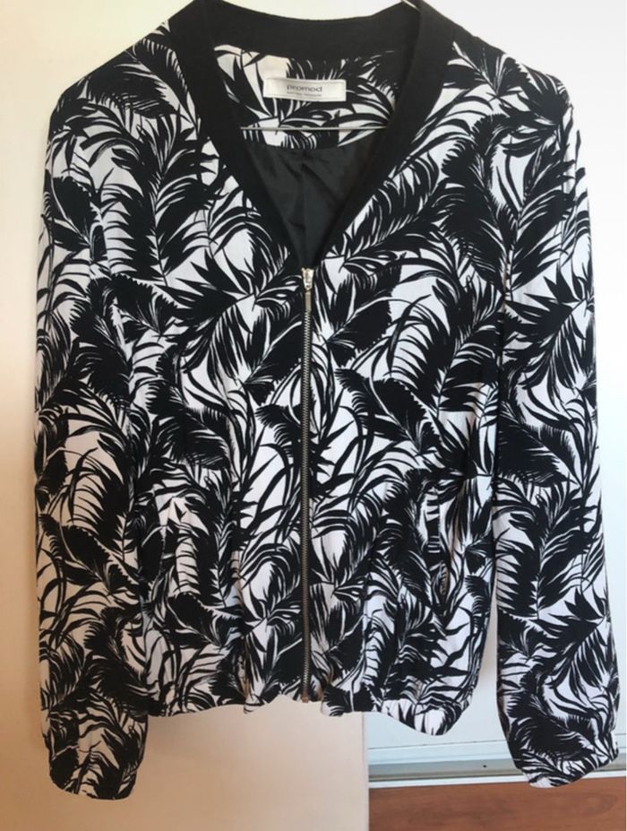 Veste Bomber fleur Promod T36/38 - photo numéro 3