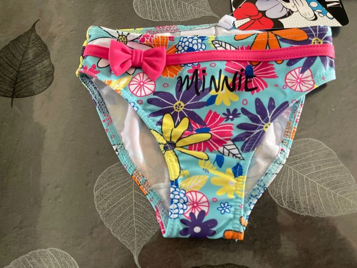 Maillot de bain Minnie 2pc 2 ans neuf bleu et rose - photo numéro 4