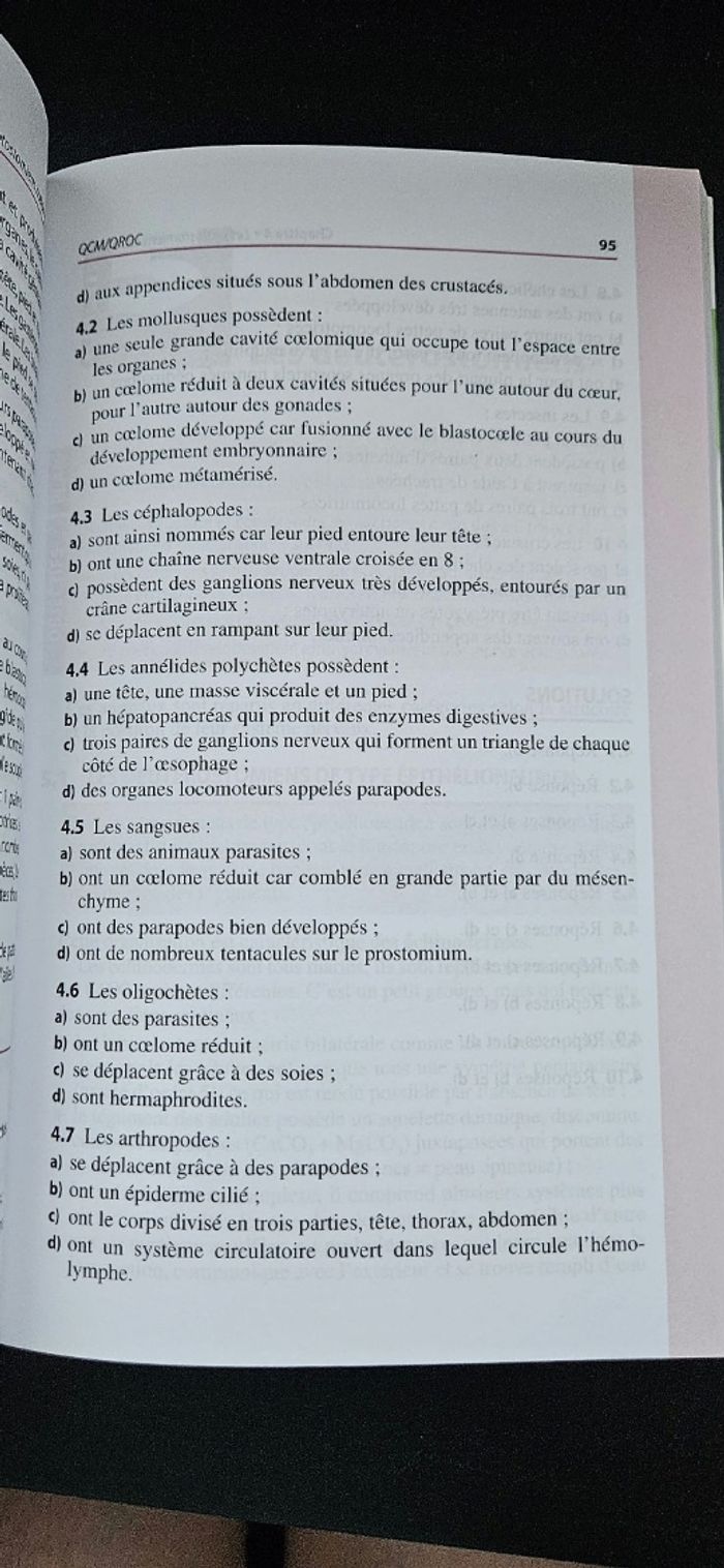 Manuel Biologie animale - Cours + QCM + QROC- Licence/Prépa/Master - photo numéro 10