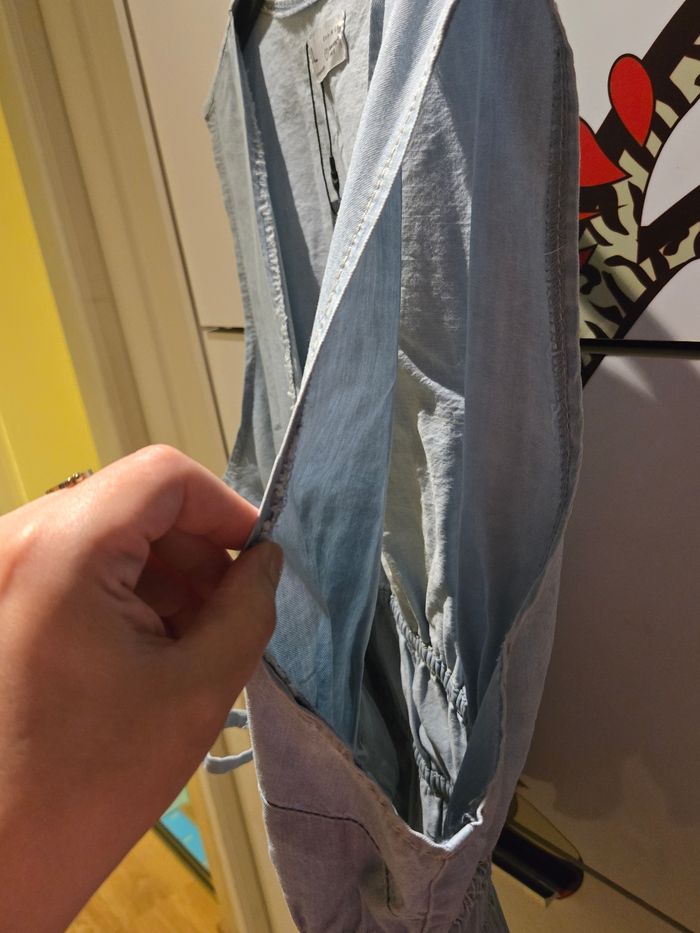 Gilet effet denim bleu clair à nœuds T.XL 42/44 Primark neuf - photo numéro 5