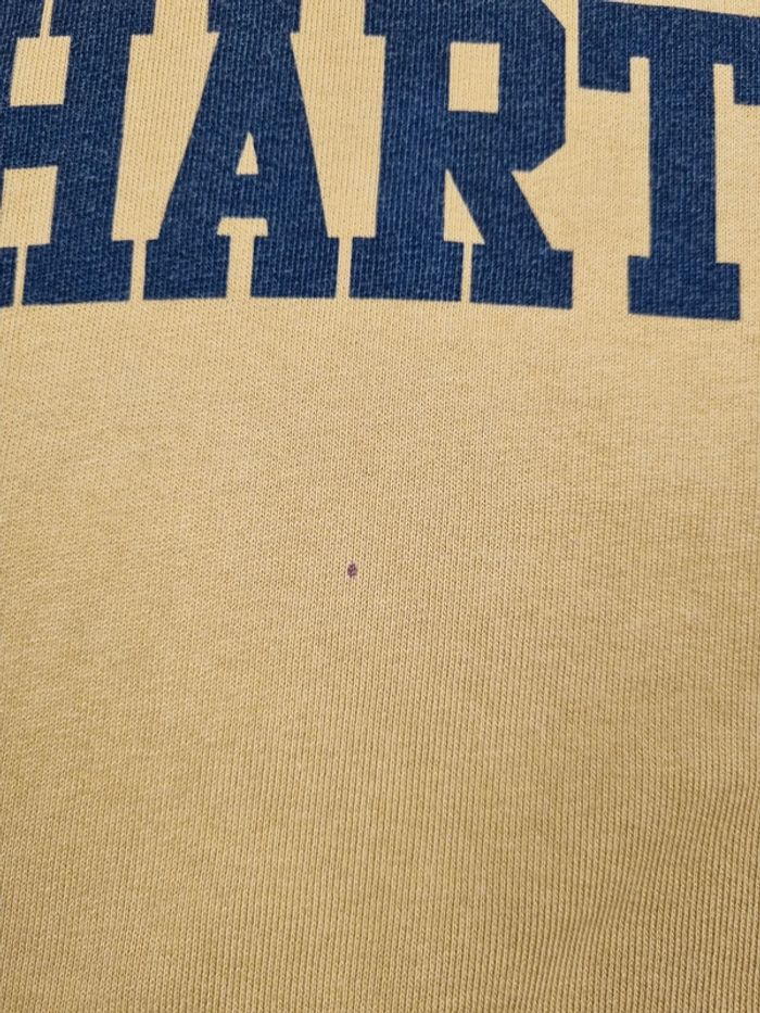 Pull capuche Carhartt jaune moutarde Taille M - photo numéro 8