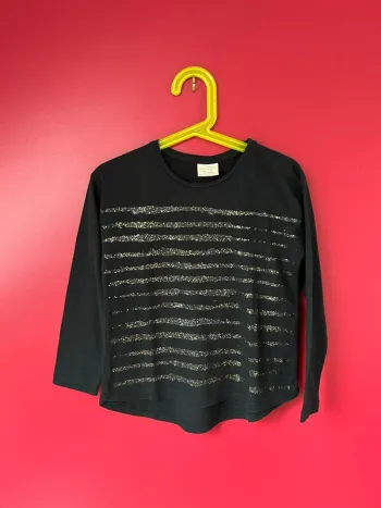 T shirt Zara fille 6 ans noir