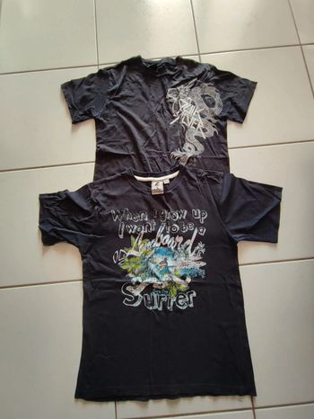 Lot 2 tee shirt longboard et Quicksilver