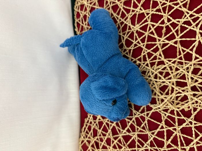 Doudou chiot chien bleu couché MAX ET SAX - photo numéro 5