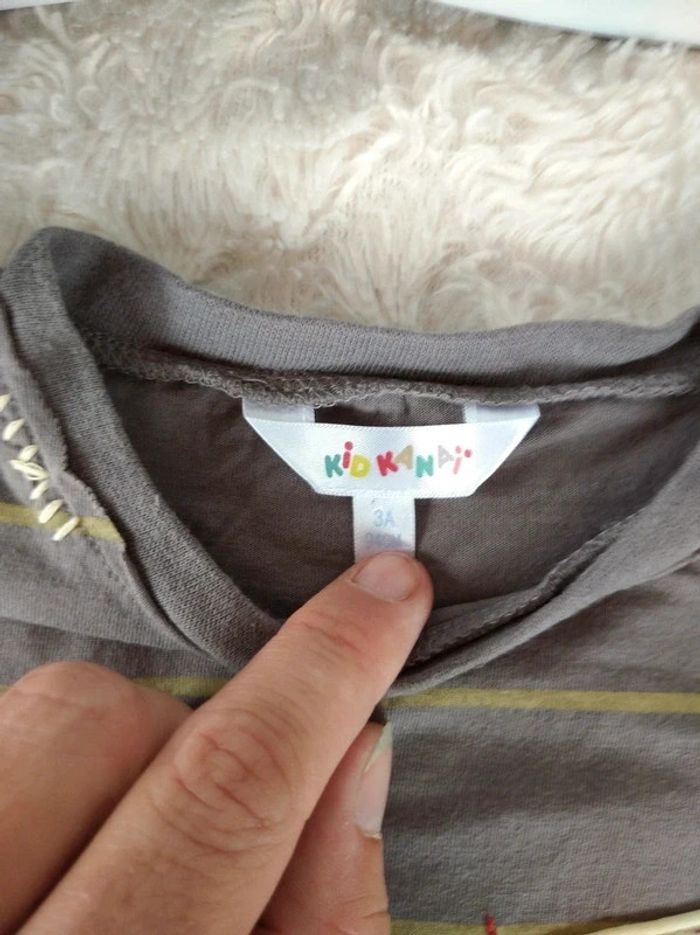 Tee shirt chemise manches courtes Garçon 3 ans Kid Kanai 100% coton - photo numéro 6