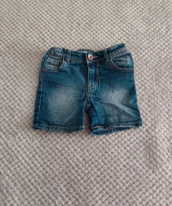 Short en jean bleu – In Extenso – Taille ajustable 3 ans