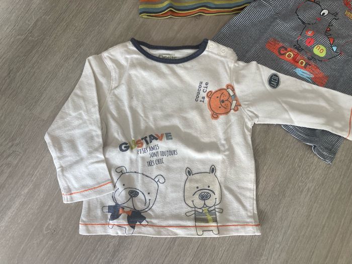 Lot t-shirt 9 mois - photo numéro 2
