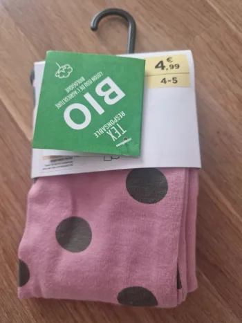 Legging Neuf Tex rose avec pois