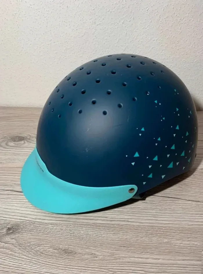 Bombe  d’équitation  bleu taille S - photo numéro 2