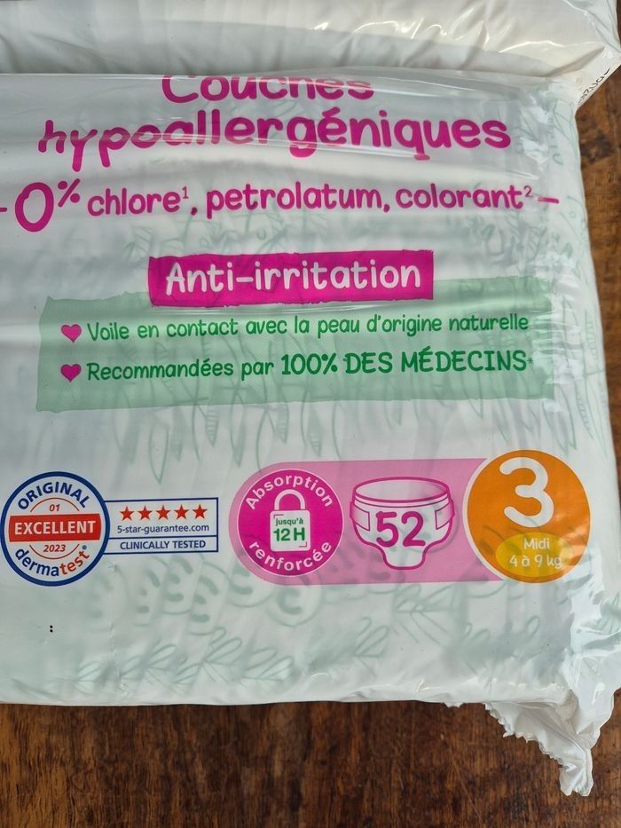 Couche taille 3 Love green : 208 couches (4×52) - photo numéro 3