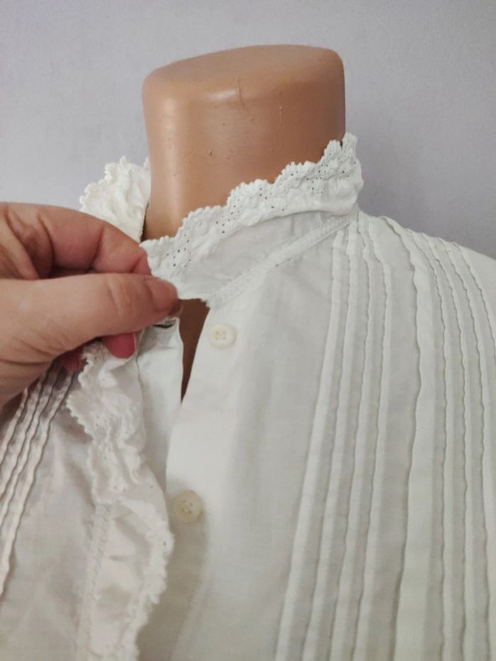 Chemise blanche brodée ancienne - photo numéro 5