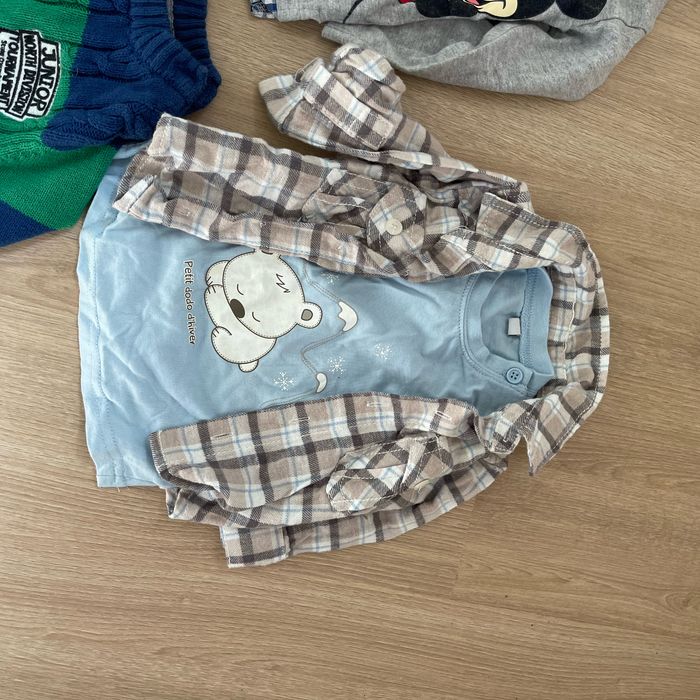 Lot de 3 chemises et pull garçon taille 6 mois - photo numéro 3