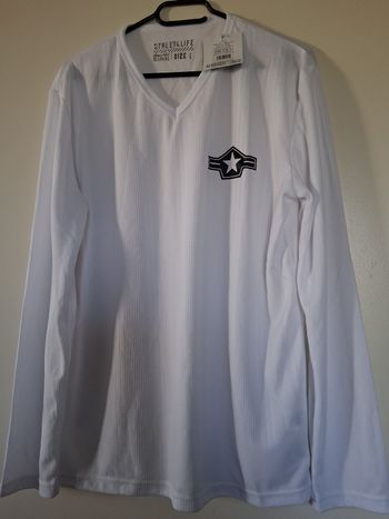 Sweat shirt " custer " blanc " t- L" neuf