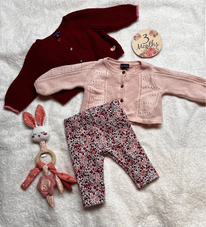 Lot de 2 gilets + 1 pantalon sergent Major 3 mois