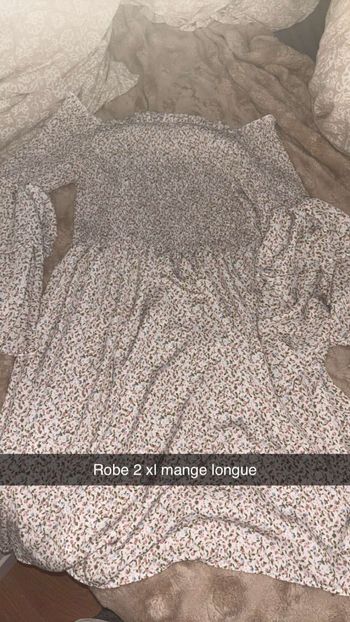 Robe femme mange longue