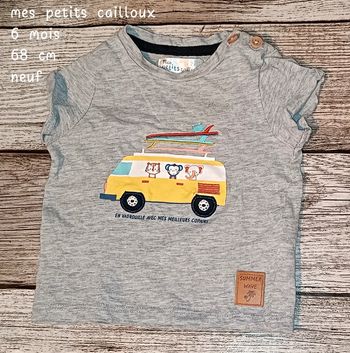 Tee shirt Mes petits cailloux NEUF