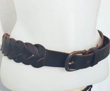 Ceinture 100% Véritable cuir marron Tressé