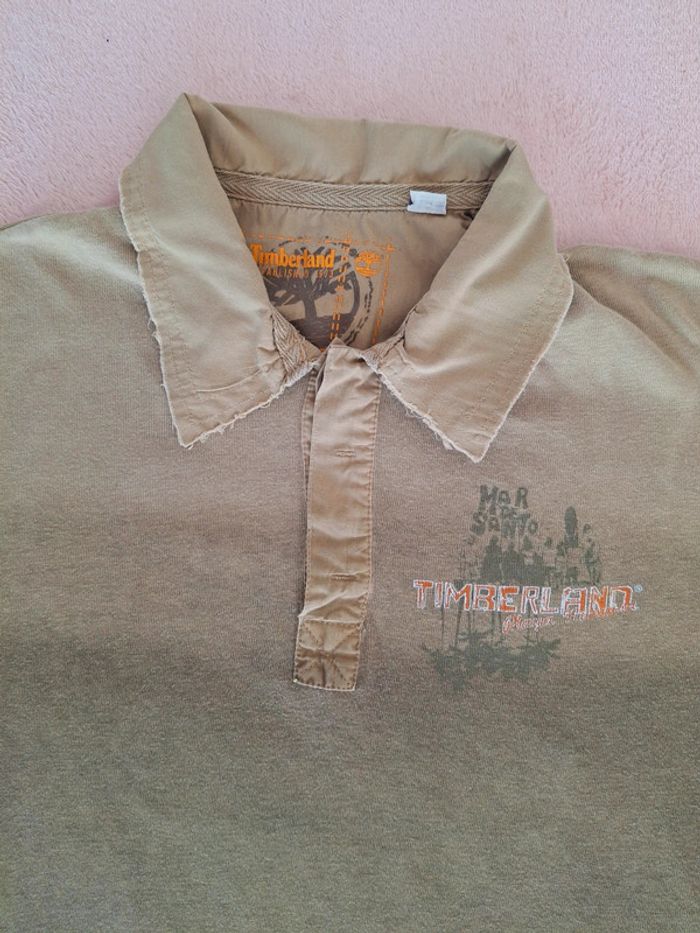 Polo Timberland 8 ans manches courtes beige et Kaki - photo numéro 2