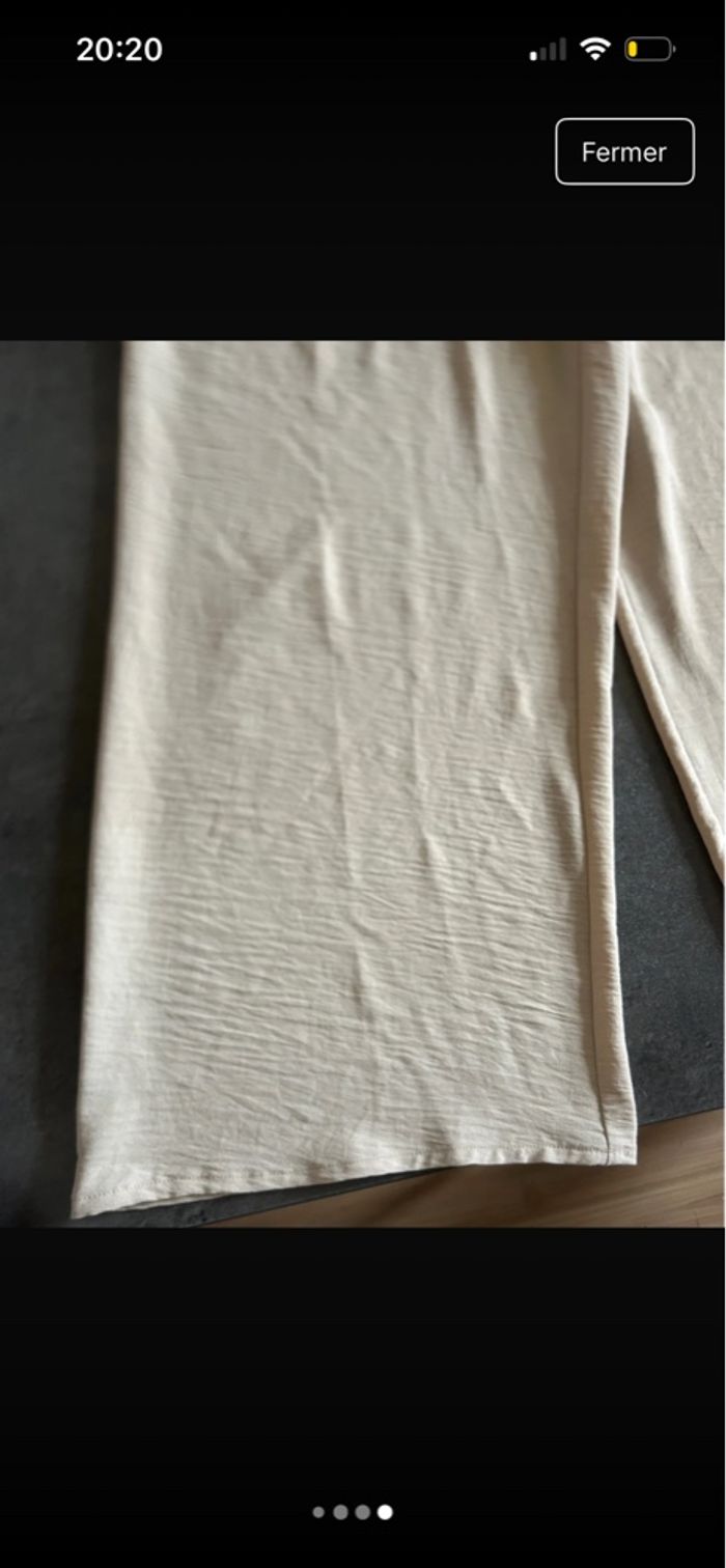 Pantalon large beige - photo numéro 4