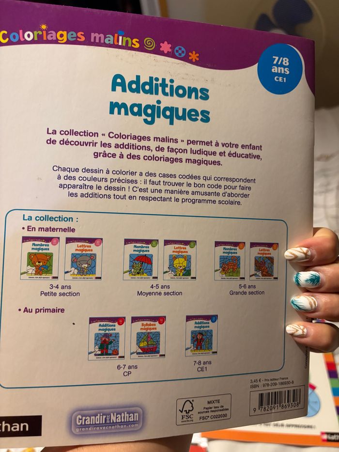 Fichier coloriage additions magiques ce1 7/8 ans neuf - photo numéro 3