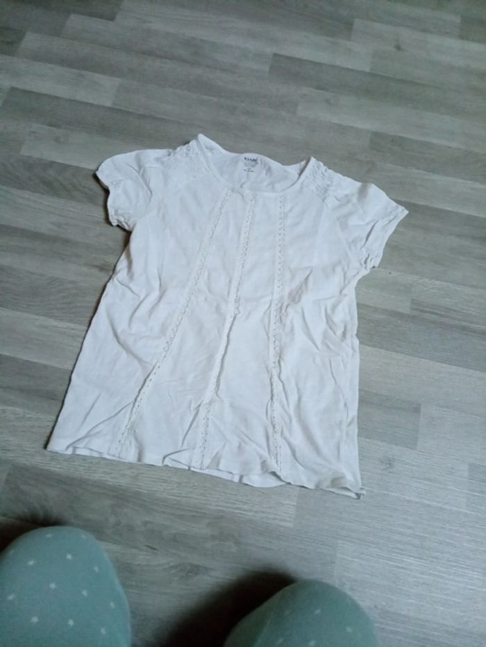 T-shirt chemisier blanc sans manches 12 ans Kiabi