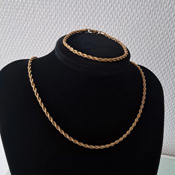 Parure torsadé acier inoxydable