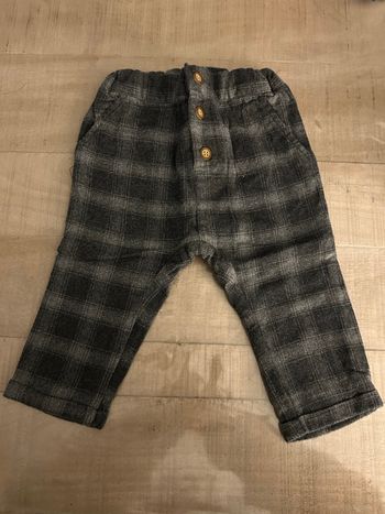 Pantalon à carreaux gris 
