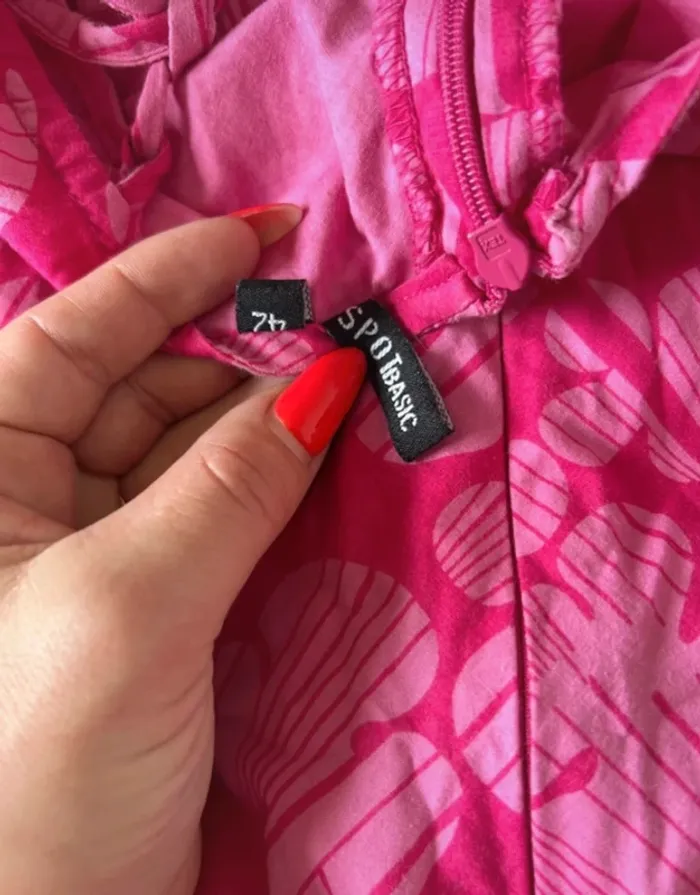 Robe rose rose fushia été fleuri taille xl 100% coton - photo numéro 4