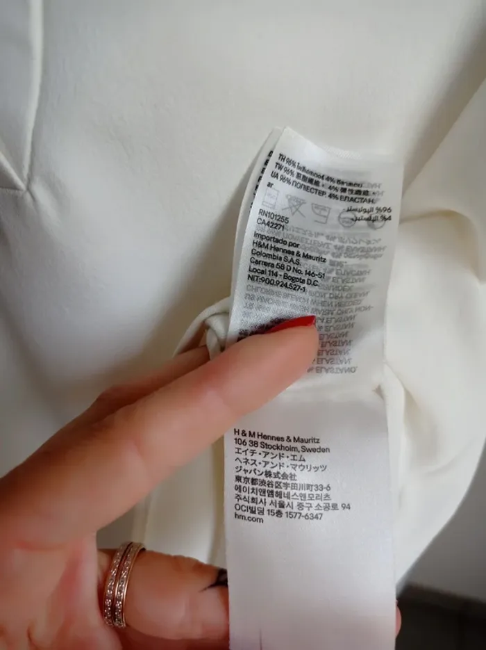 Magnifique haut blanc cassé Manches courtes beau col T.36/38 H&M - photo numéro 9