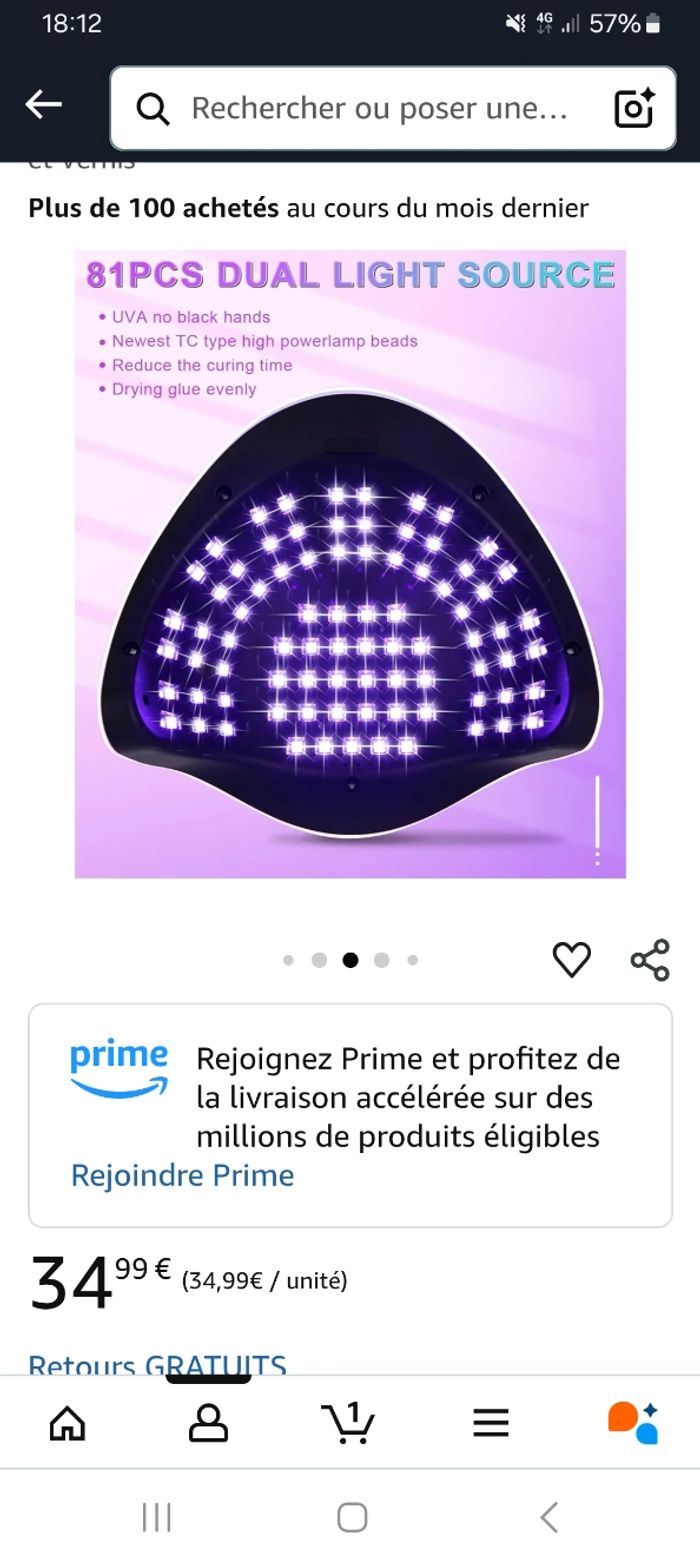 Lampe uv led ongle neuve - photo numéro 3