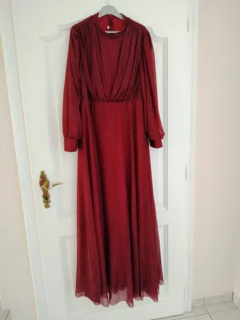 Robe de soirée longue manches longues taille 46