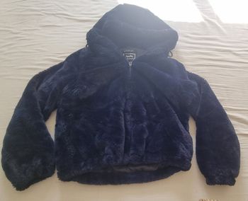 Veste fausse fourrure bleu M