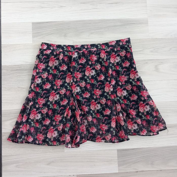 Jupe évasée à motifs à fleurs KWoman taille 38