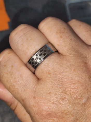 Bague métal argenté