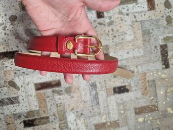 Ceinture longchamp rouge