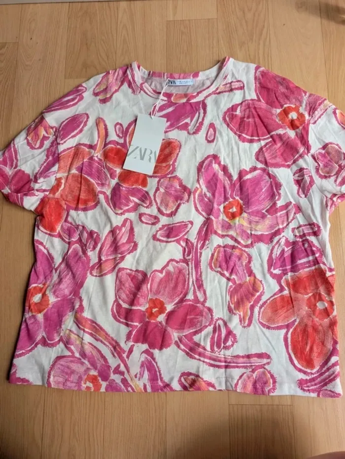 💐 T-shirt motifs fleurs - M - photo numéro 2