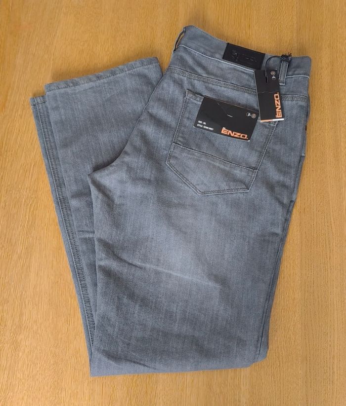 🌴 Jean homme - Gris - Ze Enzo - T46 🌴 - photo numéro 3