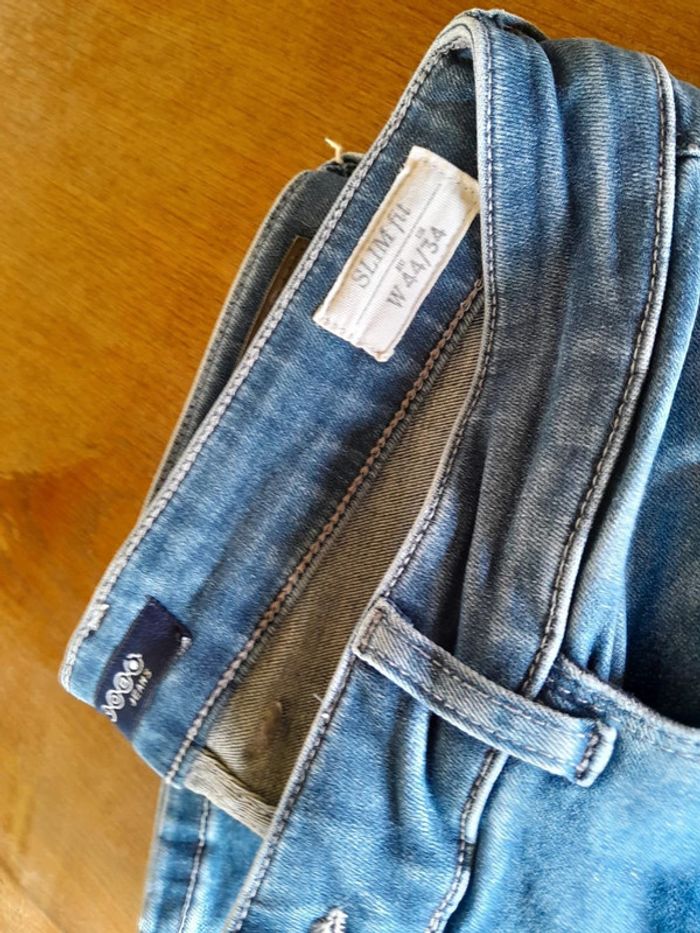 👖 LOT : 2 jeans denim droits et taille haute - Taille 40 (Bonobo / Nixon) - photo numéro 5