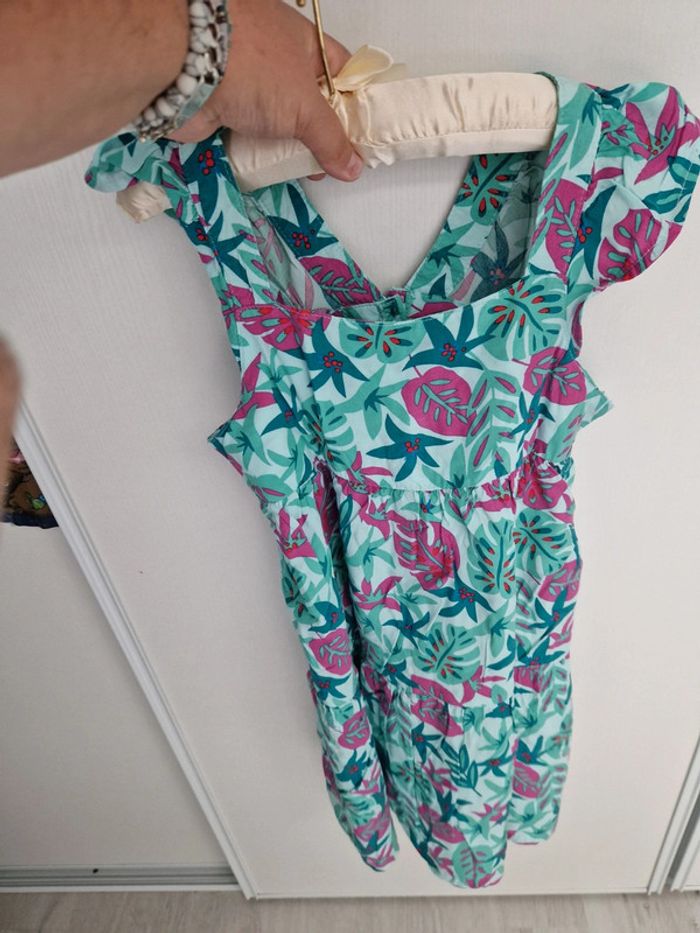 Robe 8 ans dpam turquoise rose - photo numéro 2