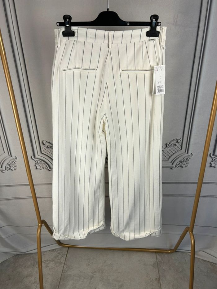 Pantalon large Reiko blanc / marine W29 neuf - photo numéro 5