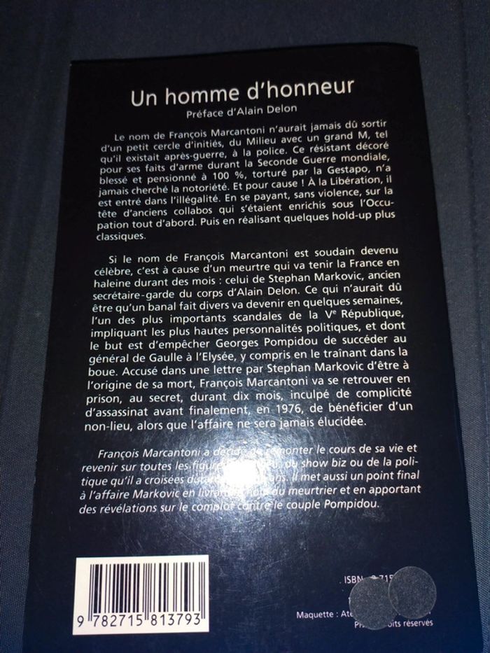 François Marcantoni Un homme d'honneur - photo numéro 2