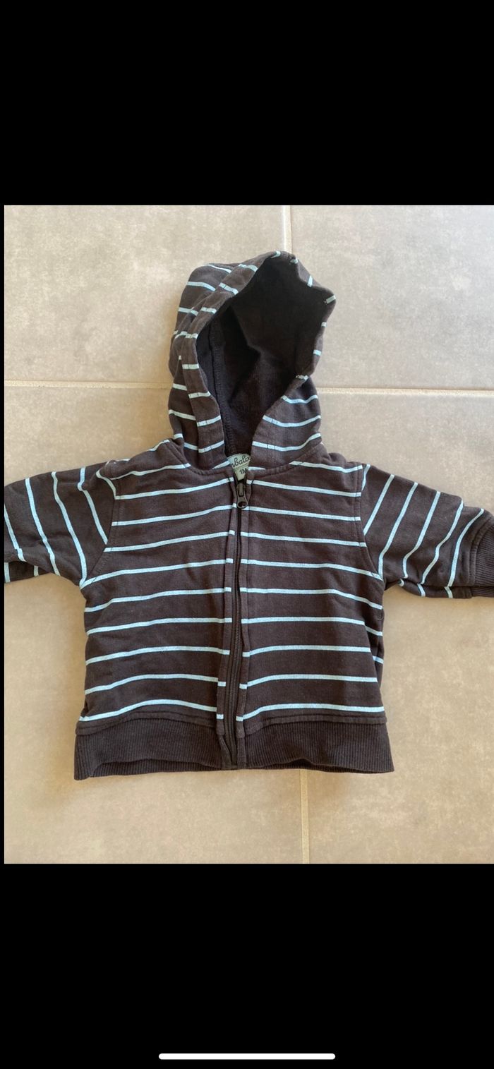 Gilet à capuche zippé 1 mois - photo numéro 3
