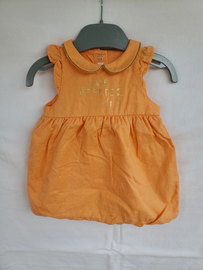 Robe Gémo orange pailletée - photo numéro 2