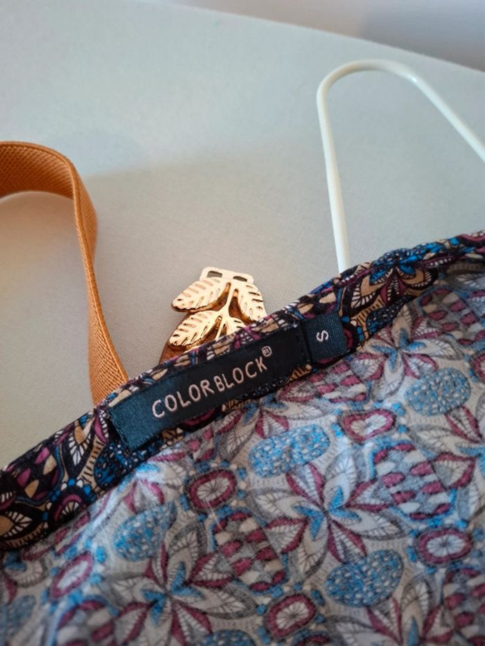 Blouse colorée à motifs Color Block taille S 36 - photo numéro 11