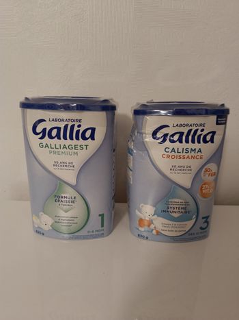 Lot de 2 boîtes Gallia neuves